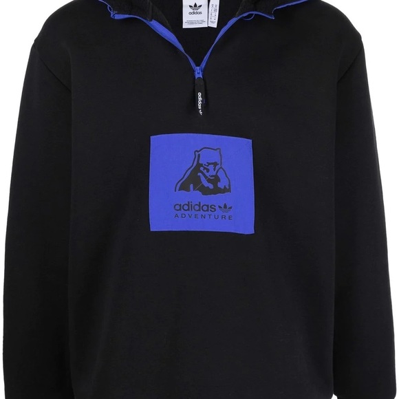 Adidas Adventure Mens Large 1/4 Zip Pullover Hoodie New Pbear H09054. - Picture 4 of 4